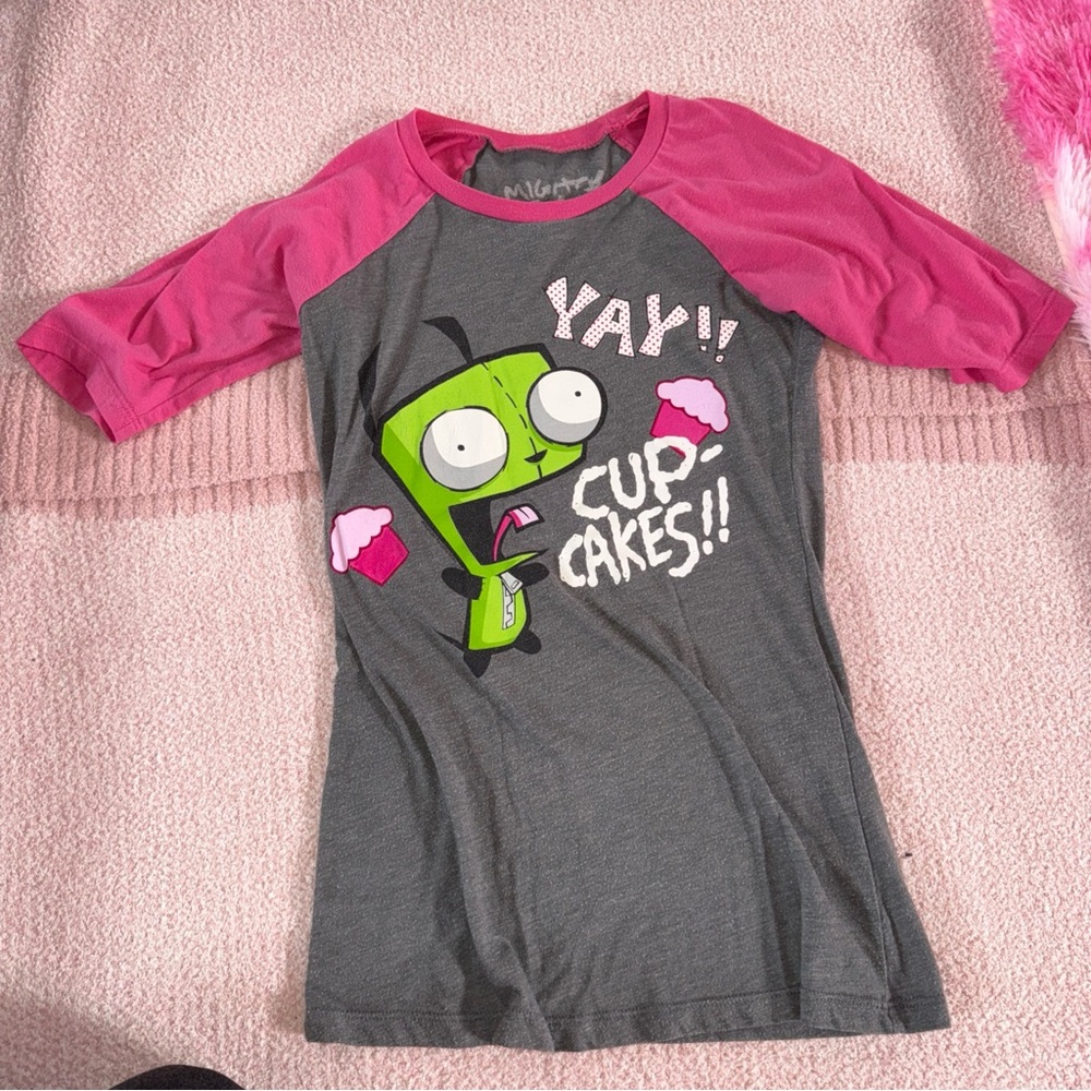 Mighty Fine Invader Zim RARE Cupcake Shirt size S / Vintage Nickelodeon size S